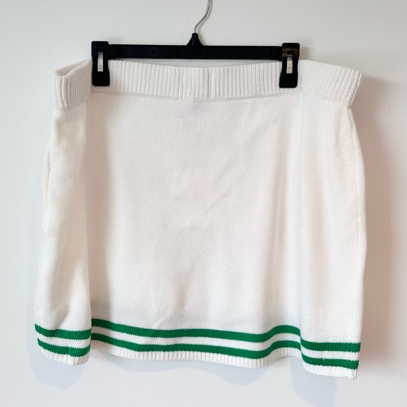NWT Show Me Your MuMu Serve Skirt in Green Stripe Knit - Picture 8 of 11